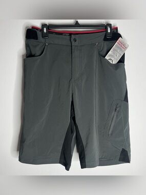 Zoic Ether + Essential Liner Bike Shorts Mens XL Shadow Grey NWT